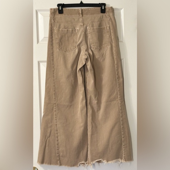 Anthropologie Pilcro The Adi Tan Pants with Raw Edge Hem Size 28 - Picture 6 of 12